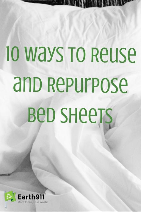 10 ways to reuse bed sheets. I love the ideas on this list. I have several sets of sheets that just sit in the back of my closet. I'll have to get them out so that I can reuse them! What To Do With Old Bed Sheets, Repurpose Sheets Projects, Diy Bedsheets Ideas, Old Bed Sheets Repurpose, What To Do With Old Sheets, Upcycle Bed Sheets, Repurpose Sheets, Organize Bed Sheets, Old Sheets Diy Reuse Ideas