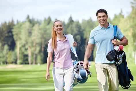 Golfers. Smiling couple on the golf course , #AFF, #Smiling, #Golfers, #golf, #couple #ad Golf Vacations, Women Golfers, Putt Putt, Golf Resort, Rv Parks, Golf Fashion, Play Golf, Golf Tips, Ladies Golf