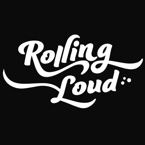 Rolling Loud Font Rolling Loud Aesthetic, Rolling Loud Festival, Rolling Loud Miami, Cookies Sf, Croquis Fashion, Bape Shirt, Design Totebag, Loud Music, Custom Word Art