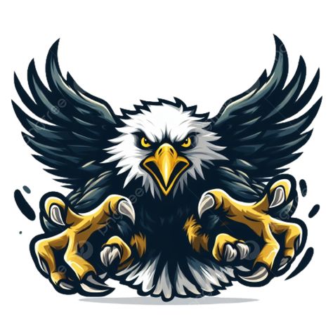 Angry Eagle, Eagle Logo Design, Animal Design Illustration, Eagle Illustration, Hello Kitty Clipart, Honda Talon, Clip Art Frames Borders, Eagle Vector, Eagle Mascot