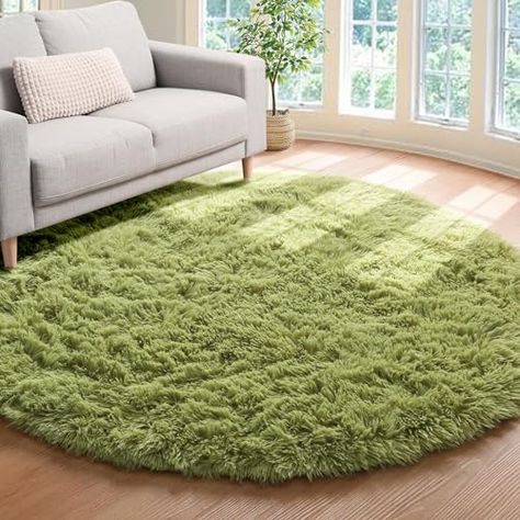 Bedroom Princess, Circle Rugs, Shaggy Carpet, Forest Room, Room Cute, Living Room Playroom, Soft Bedroom, Room Girls, Kawaii Room Decor