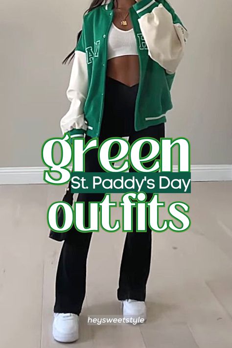 40 green St. Paddy's Day outfits to recreate this year! Winter Fashion College, St Patricks Outfit, College Class Outfits, Calvin Klein Fashion, Winter Going Out Outfits, Casual Bar Outfits, Over 40 Outfits, Chicago Outfit, Bar Outfits