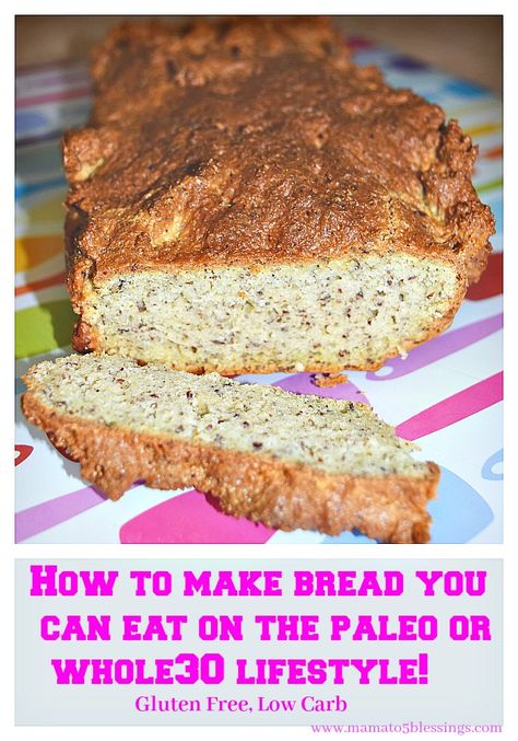 Paleo Bread Recipe, Easy Whole 30 Recipes, Bread Substitute, Bread Packaging, Bread Alternatives, Whole 30 Breakfast, Recipes Bread, Paleo Bread, Make Bread