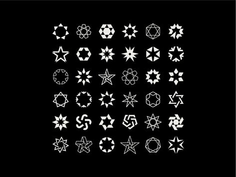 Star Logo Collection by Dylan Menke on Dribbble Sxsw Poster, Vr Logo, Star Logo Design, Brand Symbols, Logo Redesign, Logo Design Branding, Geometric Logo, Geometric Star, Circle Logos