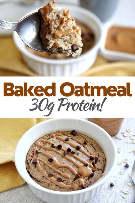 Peanut Free Protein Snacks, High Protein Egg Free Dairy Free Breakfast, Oats Recipes Protein, Peanut Butter Protein Breakfast, High Protein Porridge Recipes, Protein Egg Recipes, Dairy And Egg Free High Protein Breakfast, Baked Protein Oats Breakfast, Gf Df High Protein Breakfast