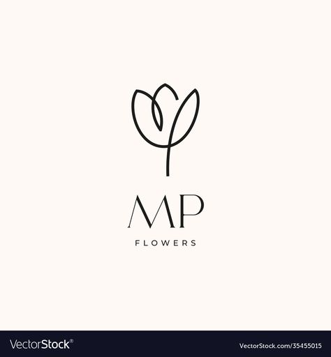 Tulip Logo Design, Tulip Symbol, Logo Flor, Pastel Logo, Tulips Design, Mp Logo, Flower Branding, Flower Logo Design, Creative Logo Design