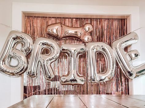 Unique personalized bridesmaid gifts, favors and wedding decor – The Native Bride Bride Balloon, Engagement Party Diy, Hanging Balloons, Bride To Be Balloons, Gold Straws, Blowing Up Balloons, Foil Curtain, Bridal Shower Banner, One Balloon