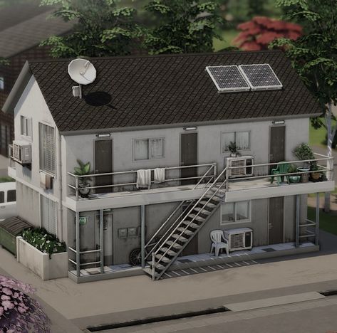 Sims Gallery Houses, Sims 4 Apartment Layout, Japan Apartment, Double House, Japanese Apartment, The Sims 4 Lots, Furniture Cc, San Myshuno, Sims 4 Challenges