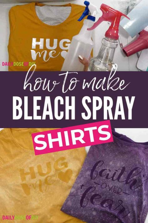 Can You Bleach 100% Cotton Shirts, Bleach Spray Shirt, Shirts With Cricut, Diy Clothes Bleach, Bleach Spray, Bleach Shirt Diy, Ty Dye, Tie Dye Patterns Diy, Inkscape Tutorials