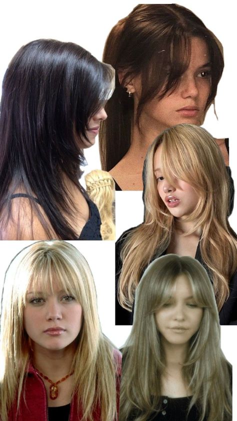 2000s Bangs, 2000s Layers, 2000s Birthday Party Theme, Early 2000s Hair, Layers Curtain Bangs, 2000s Hair, Bangs And Layers, Layered Curtains, Hair With Bangs