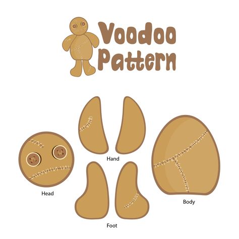 Diy Voodoo Doll How To Make, Diy Clay Voodoo Doll, Making Voodoo Dolls, Voodoo Dolls Pattern, Voodoo Doll Sewing Pattern Free, How To Make Voodoo Dolls Tutorials, Make Voodoo Doll, Damnit Doll Patterns, Voodoo Doll Template