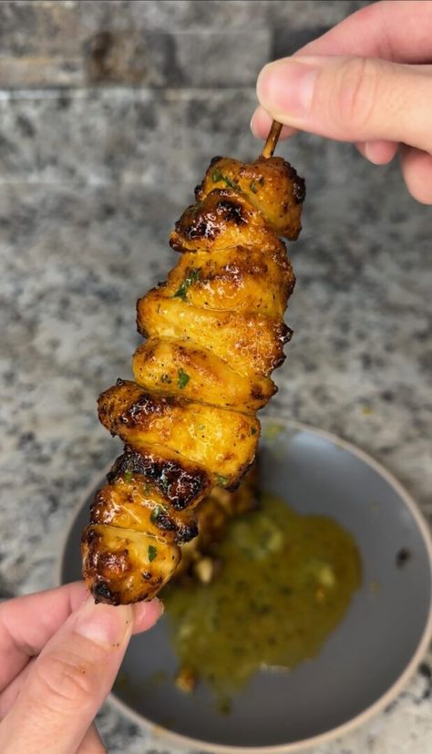 Lemon Pepper Chicken Skewers - Cooking with Katie Cross Chicken Skewers Air Fryer, Lemon Pepper Chicken Skewers, Skewers Air Fryer, Lemon Pepper Sauce, Lemon Pepper Seasoning, Air Fried Chicken, Lemon Pepper Chicken, Pepper Chicken, Citrus Chicken