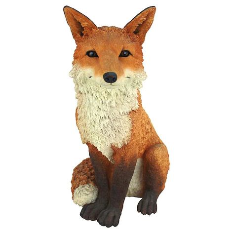 Design Toscano 18-in H x 10-in W Animal Garden Statue in the Garden Statues department at Lowes.com Animal Garden, Fox Hunt, Outdoor Garden Statues, Fox Decor, Red Fur, Fox Girl, Fox Hunting, Orange Paint, Garden Statue