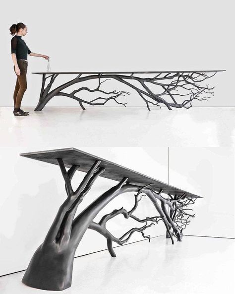 Tree Branch Table, Meja Industrial, Branch Table, Indoor Succulents, Tree Table, American Architecture, Tree Branch, Metal Furniture, Online Furniture Stores