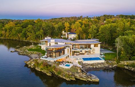 Riverfront Home, New York Mansion, Gunite Pool, New York Homes, Catskill Mountains, New York Photos, Indoor Swimming Pools, River House, Hudson River