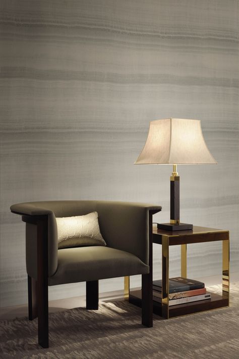 Armani/Casa: Giorgio Armani’s Latest Home Collection Armani Home, Armani Casa, Fendi Casa, Touch Table Lamps, Furnishings Design, Armchair Furniture, Design Del Prodotto, Semarang, A Chair