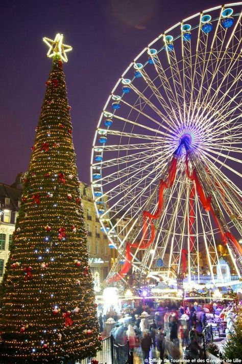 Lillie, France Lille Christmas Market, Christmas In Europe, Lille France, Best Christmas Markets, Christmas Markets Europe, Christmas In The City, French Christmas, Holidays Around The World, Christmas Markets