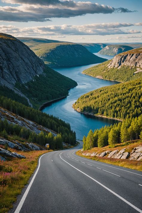 The Most Scenic Road Trips in Sweden You Need to Take! Sweden Landscape, Road Trip Routes, Scenic Road Trip, Beautiful Landscape Photography, Scenic Roads, Clear Lake, Travel Wishlist, Dream Travel Destinations, Road Trip Fun