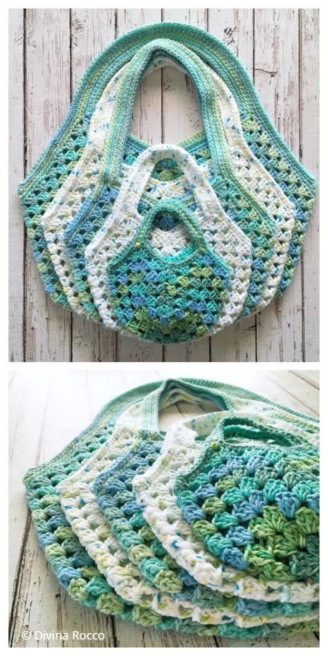 Granny Stitch Bag Free Crochet Pattern & Paid - DIY Magazine Crocheted Purses, Useful Crochet, Stitch Bag, Granny Stitch, Crochet Shoulder Bags, Crochet Bag Pattern Free, Bag Pattern Free, Crochet Market Bag, Crochet Handbags Patterns