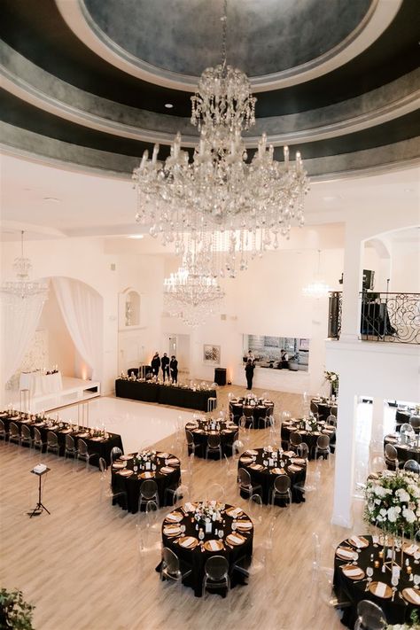 Knotting Hill Place Wedding, Wedding Ideas Black People, Regal Room, Black People Weddings, Knotting Hill, Royal Room, Black And White Wedding Theme, Wedding Halls, Grand Entryway