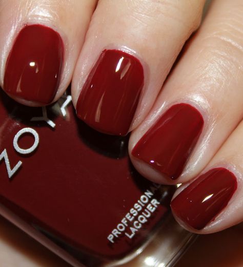 Zoya- pepper Dark Red Nail Polish, Dark Red Nails, Zoya Nail, Fun Nail Colors, Cherry Nails, Zoya Nail Polish, Red Nail Polish, Nail Polish Art, Popular Nails