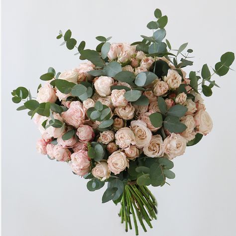 Spray Rose Bouquet, Spray Roses Bouquet, Cabbage Rose Bouquet, Pink Rose Wedding Bouquet, Eucalyptus Bouquet, Pale Pink Roses, Online Flower Delivery, Best Flowers, Wedding Bouquets Pink