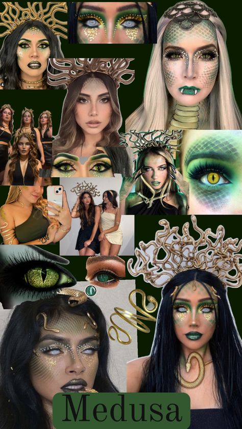 Medusa Halloween Costume, Medusa Makeup, Medusa Costume, Halloween Costumes Women, Halloween Makeup, Halloween Costumes, Halloween, Makeup, Halloween Make Up