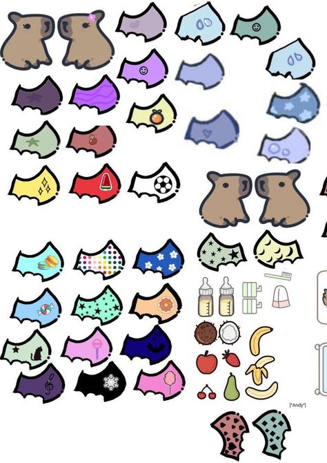 Capybara Paper Doll, Paper Animals Printable, Paper Doll Ideas, Cute Drawings Of People, Paper Doll Printable Templates, Cute Easy Doodles, Paper Dolls Diy, Hello Kitty Crafts, Paper Toys Template