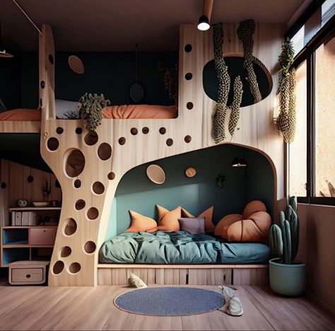 Cool Kids Bedrooms, Kids Bedroom Inspiration, Kids Interior Room, Kids Interior, February 19, Basement Design, Kids' Bed, Small Studio, Kids Room Design