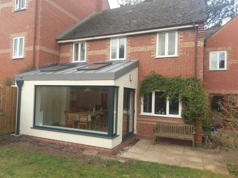 Small Extension Ideas Rear, Small Rear Extension Ideas, Lean To Conservatory Ideas, Small Extension Ideas, Conservatory Kitchen Extension, Chalet Extension, Orangery Extension Kitchen, Covered Pergola Patio, Garden Room Extension