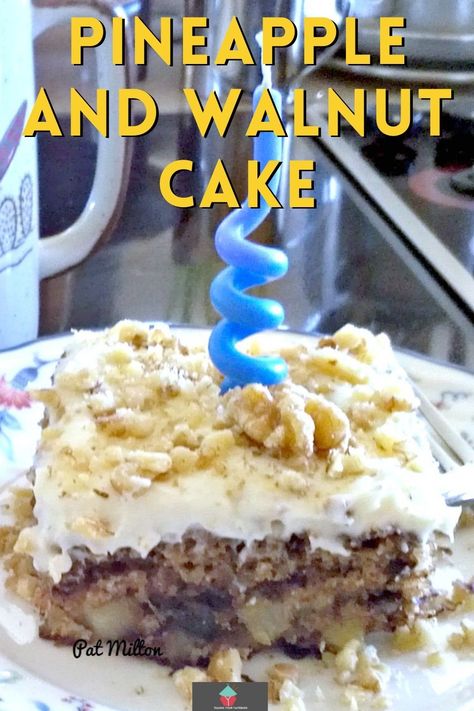 Pineapple Walnut Cake, Cake With Crushed Pineapple, Easy Cream Cheese Frosting, Cherry And Almond Cake, Coconut Poke Cakes, Cream Cheese Frosting Easy, Shortcake Cake, Oatmeal Cake, Pineapple Recipes