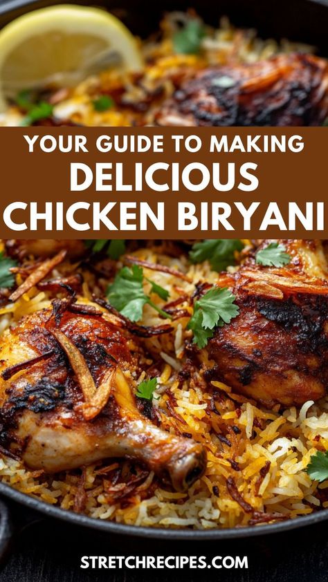 Discover how easy it is to make chicken biryani with my simple recipe! With basmati rice and a hint of sweetness, this dish is bursting with flavor and perfect for any meal. Whether it's a weeknight dinner or a special gathering, it’s sure to impress. Save this pin and click through for the complete recipe! Basmati Rice Recipes Easy, Chicken Biryani Recipe Indian, Easy Chicken Biryani Recipe, Easy Biryani Recipe, Basmati Rice Recipes, Best Rice, Chicken Biryani Recipe, Simple Chicken, Chicken Biryani