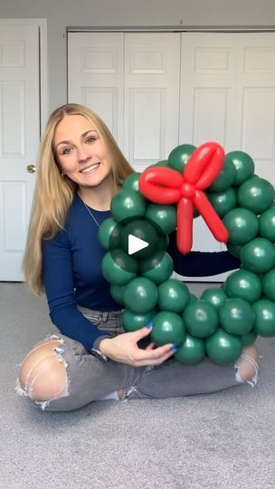 72K views · 3.9K reactions | I’ve had one of these wreaths hanging in my house for about a month now😳😅

Who knew balloons could be such great decorations for all occasions 🤷🏼‍♀️😉

🌟Follow Mauis Balloons for more balloon inspo🌟

#balloons #balloongarland #balloonwonderland #balloondecor #balloondecorations #balloondecorationideas #balloonart #balloonartist #balloonbouquet #balloonsurprise #balloonchristmastree #christmasdecor #christmastree #holidaydecor #partyideas #christmasdecor #christmasparty #fyp #eventdesign #eventdecor #chicagodecorator #chicagoballoon #christmaswreath #wreath | Event Decor l Marquee & Backdrop Rentals l Balloons | Lindsey Stirling · Sleigh Ride Hanging Balloon Garland, Balloon Door Wreath, Christmas Balloon Wreath, Marquee Backdrop, Giant Balloon Wreath, Link Balloons Decoration, Balloon Wreath Diy, How To Make A Christmas Tree Out Of Balloons, Balloon Ornament Hack