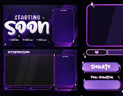 Twitch Free Overlay, Twitch Overlays Free, Free Vtuber Overlay, Twitch Overlay Design, Free Stream Overlay, Twitch Assets, Twitch Overlay Free, Free Twitch Overlay, Twitch Overlay Ideas