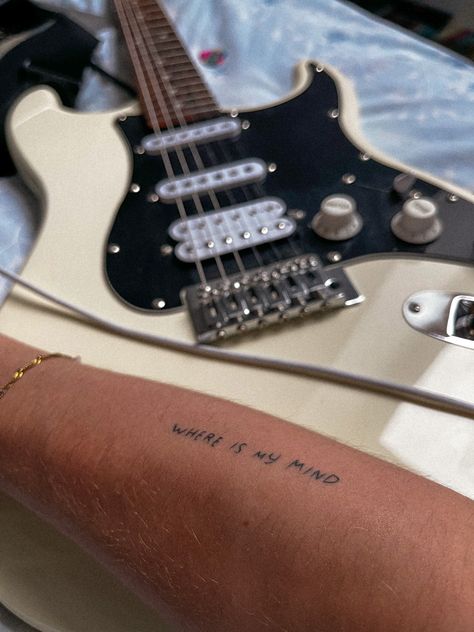 Pixies Band Tattoo, Pixies Tattoo Band, Where Is My Mind Tattoo Pixies, Tattoo Therapy Quotes, Pixies Tattoo, Where Is My Mind Tattoo, Jimi Hendrix Tattoo, Pixies Band, Mind Tattoo