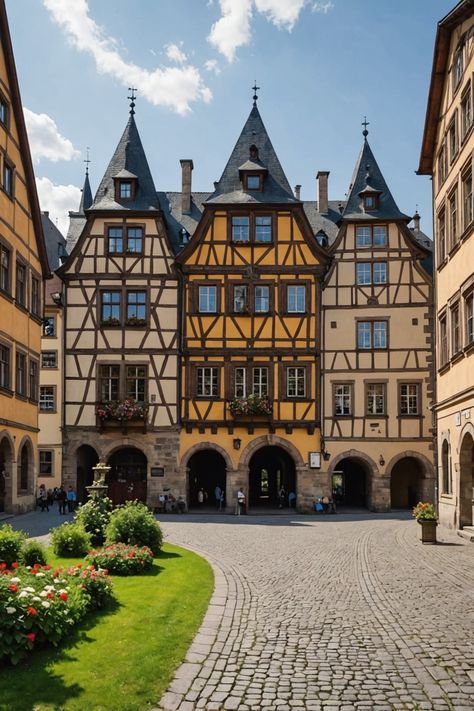 Step Back in Time: Explore These Historical Landmarks in Germany! Germany Landmarks, Germany Buildings, Germany Houses, Ancient Germany, Study Abroad Germany, Germany Cities, European Buildings, Germany Architecture, Houses In Germany