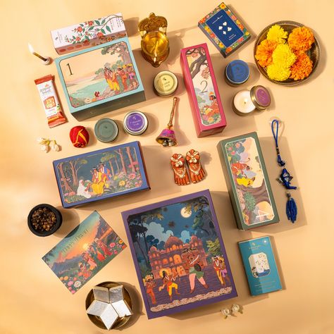 Indriyani, our unique Diwali gift box, presents a sensory exploration of the Ramayana, one sense at a time, over 5 enchanting days ✨ Here is everything you will find in the gift box 💫 🔔Day 1 - Dhanteras & Sense - Drsti - 1pc Brass Diya - 1 tin box with Cotton Wicks - 1 tin box with Kumkum 🔔Day 2 - Roop Chaudas & Sense - Ghrana - 100ml Rose Water 🔔Day 3 - Diwali & Sense - Srotra - 1 pack of Poker Playing Cards - 1 pack of Dhoop - 1pc Bell - 1pc Jumbo Sambrani Cup 🔔Day 4 - Govardhan Puja... Roop Chaudas, Diwali Gift Packs, Govardhan Puja, Eco Friendly Ganesha, Diwali Gift Box, Diffuser Diy, Chakra Candle, Eye Gift, Water Day