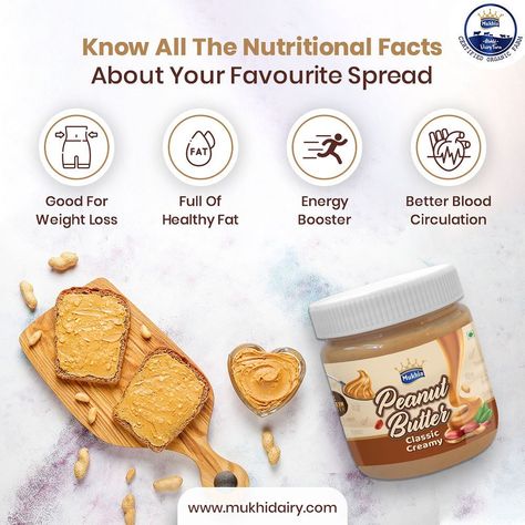 Mukhia peanut butter contains healthy unsaturated fats that include poly- and monounsaturated fats that can help maintain a healthy lifestyle. An excellent source of protein & fibre. Non GMO & No artificial colour, flavour, or preservatives are added Peanut Butter Ads, Monounsaturated Fats, Peanut Butter Brands, Vegan Shakes, Breakfast Ingredients, Good Morning Breakfast, Organic Peanut Butter, Peanut Butter Honey, Unsaturated Fats