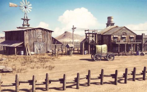 Western Diorama, City Concept, Old Western Towns, Old West Town, Fallout Rpg, Western Saloon, Planet Coaster, Old Western, Cowboy Pictures