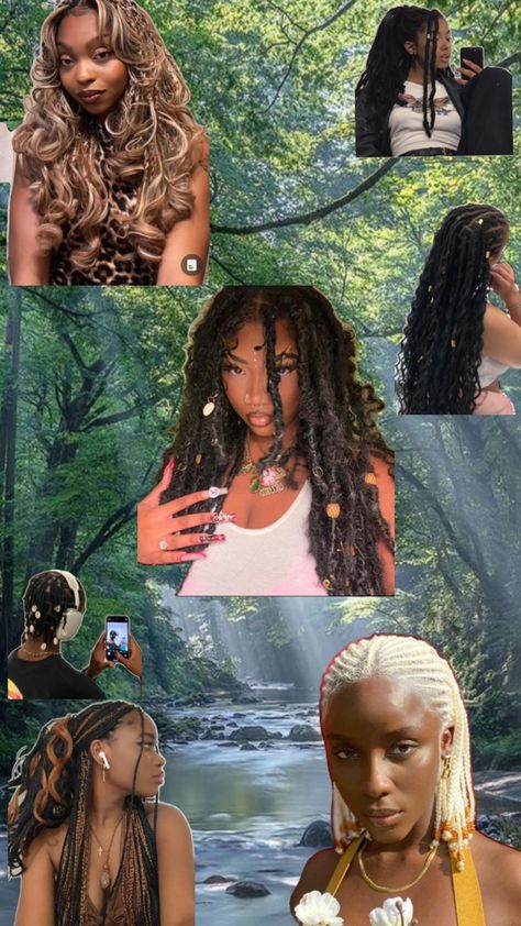 Faux Locs Black Women, Distressed Faux Locs, Locs Black Women, Hairstyle Inspo, Faux Locs, Half Up Half Down, Half Up, Box Braids, Locs