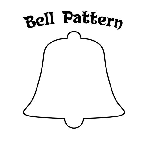 Christmas Ornament Pattern Printable, Bell Pattern Printable, Bell Template Free Printable, Christmas Bell Template Free Printable, Christmas Bell Crafts, Bell Template, Bells Drawing, Bell Ornaments Diy, Christmas Bells Drawing