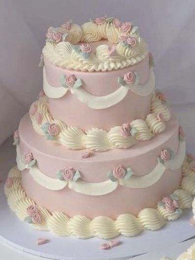 Victorian Cakes, Bolo Vintage, Tiered Cakes Birthday, Vintage Birthday Cakes, 16 Birthday Cake, Pink Birthday Cakes, Cupcakes Decorados, Simple Cake Designs, Cake Decorating Ideas