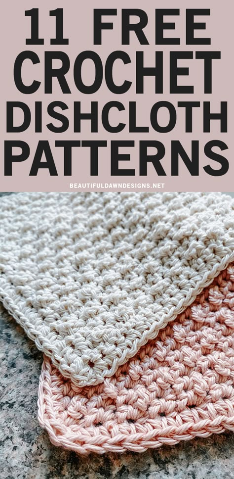 Crochet Cotton Dishcloth, Crochet Face Cloth Free Pattern, Easy Crochet Dishcloth Pattern, Free Crochet Dishcloth Patterns, Easy Crochet Dishcloth, Free Crochet Dishcloth, Crocheted Washcloths, Crochet Washcloth Free Pattern, Craft For Halloween