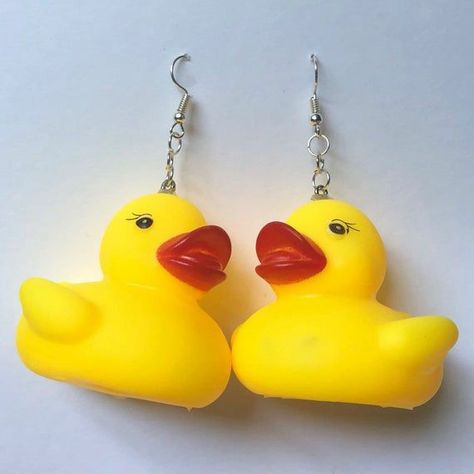 Gay Earrings, Groovy Jewelry, Emergency Clothes, Decora Accessories, Gay Jewelry, Duck Stuff, Lesbian Earrings, Crazy Earrings, Geeky Clothes