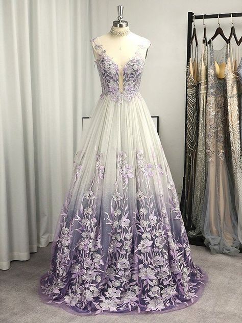 Tulle Applique, Princess Sleeves, V Neck Prom Dresses, Floor Length Prom Dresses, Formal Party Dress, Cheap Prom Dresses, Floor Length Dresses, Formal Party, Evening Dresses Long