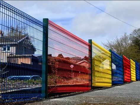 BRC Fence for Community, School, Park, Highway, Playground, Farmland Palisade Fence, Welded Wire Fence, Mesh Fence, School Building Design, Wire Mesh Fence, Community School, School Entrance, School Wall Art, Mesh Fencing