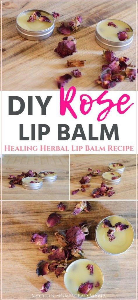 Diy Lipbalm, Herbal Lip Balm, Lip Care Diy, Diy Lip Balm Recipes, Lip Balm Recipe, Lip Scrub Recipe, Diy Fleur, Balm Recipe, Rose Lip Balm