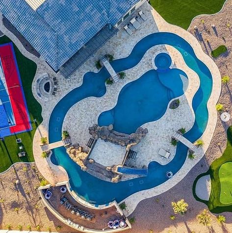 Pool Patio Decor, Backyard Lazy River, Lazy River Pool, Dream Backyard Pool, Pools Backyard Inground, Lazy River, Luxury Pools, Inground Pool, Dream Pools