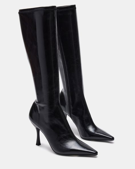 Black Boot Heels, Black Dress Boots, Black Pointed Heels, Pointy Boots, Timeless Boots, Pointy Toe Boots, Png Clothes, Pointed Boots, Luxury Boots