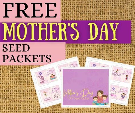 This Mother's Day, let your kids customize their gift to Mom. If you are buying seeds for a Mom who love to garden, these free Mother's Day seed packets are the perfect addition! Print them out and customize any seed packet you want! Diy Seed Packets, Gift To Mom, Buy Seeds, Mothers Day Presents, Seed Packets, Garden Lovers, Flower Seeds, Girl Scouts, Mother Day Gifts